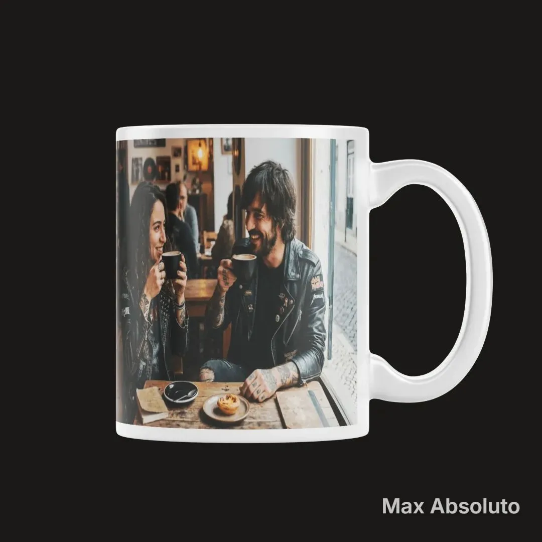 Caneca Casal Rocker 325ml - artesanato de Max Absoluto