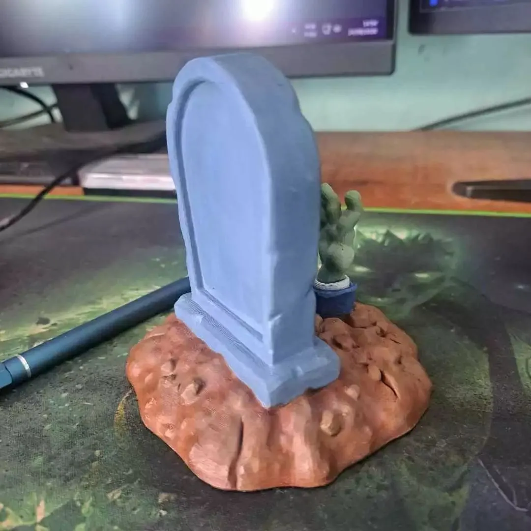 Túmulo Plantas vs Zumbis PvZ - Estátua Decorativa Zumbi Impressão 3D Pintada à Mão - foto 5
