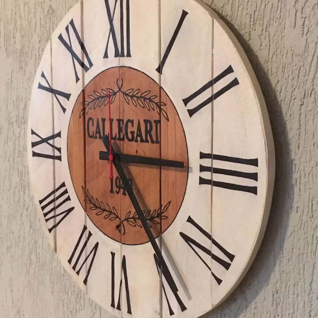🕰️ Relógio de Parede Rústico em Madeira – 40 cm (modelo 2) - foto 3