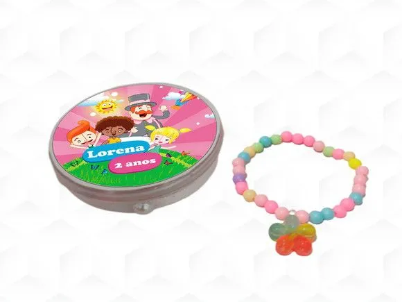 Latinha com Pulseira Mundo Bita Personalizada - artesanato feito à mão por creativitybynina