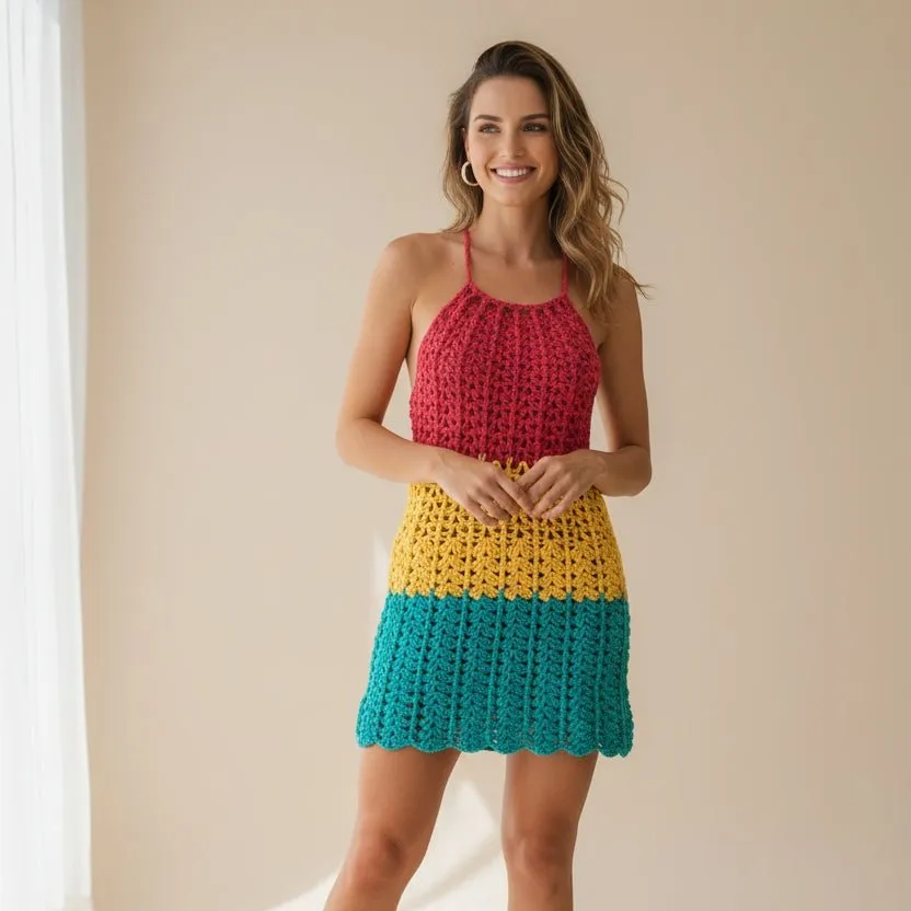 Vestido Reggae - artesanato feito à mão por Luna Dreads e Artes 🌜