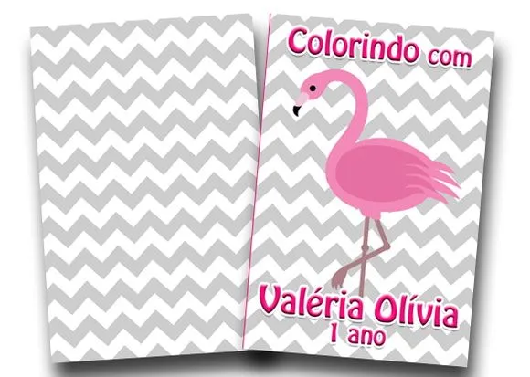 revista colorir flamingo 14x10 - artesanato de PAPCRIE