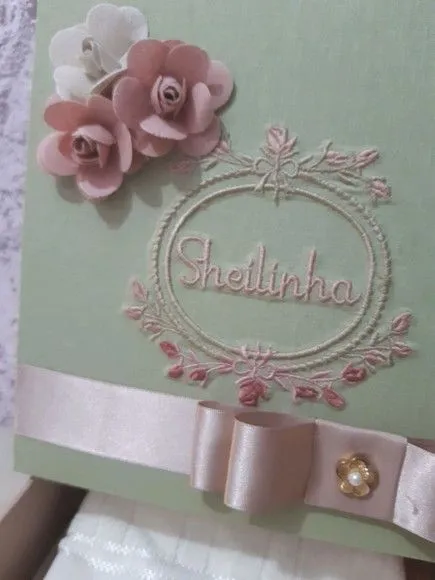 Caixa decorada com toalha - foto 4