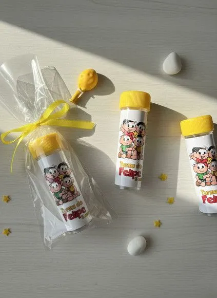 Bolha de Sabão - Turma da Monica Personalizado - artesanato feito à mão por Mi Papelaria Criativa