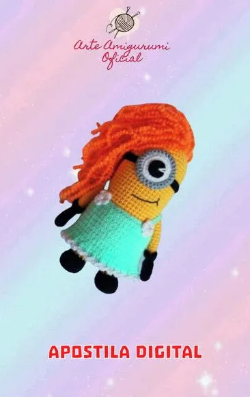 Receita Minion Menina - Amigurumi - feito à mão por Arte Amigurumi Oficial