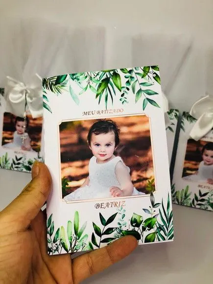Livro de Orações Luxo com Foto para Batismo - foto 2