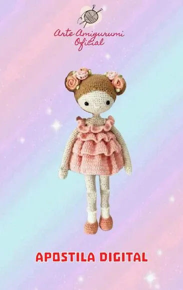 Receita Boneca Meiga Amigurumi - artesanato feito à mão por Arte Amigurumi Oficial