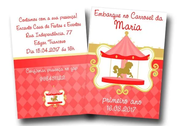 revista colorir carrossel