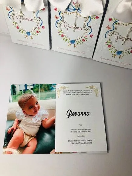 Livro de Orações Luxo com Foto para Batismo - foto 2