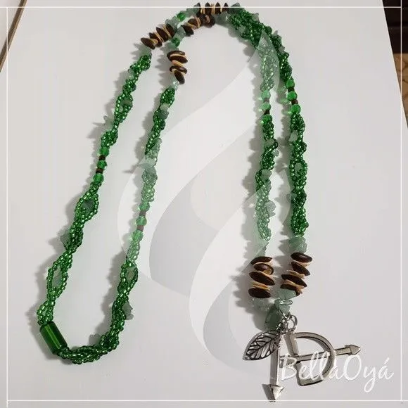 Guia de Miçanga Verde - Oxossi (3 Fios)