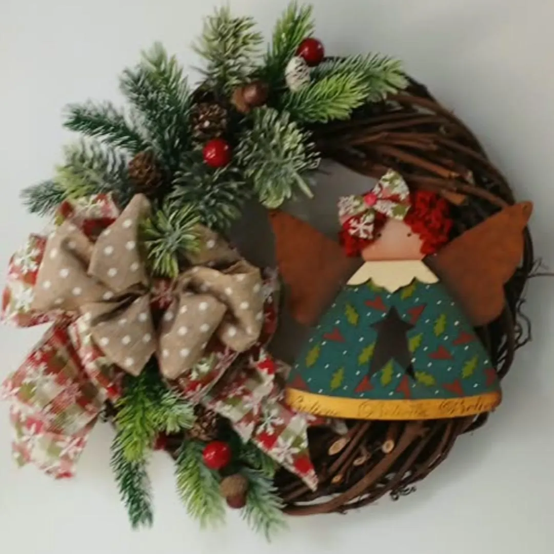 Guirlanda de Natal - Believe, Acredite - artesanato de Flor Seca Casa e Ambiente