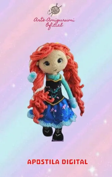 Receita Princesa Anna Frozen Amigurumi - artesanato feito à mão por Arte Amigurumi Oficial