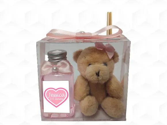 Aromatizador com Ursinha 15 Anos Personalizada - artesanato feito à mão por creativitybynina