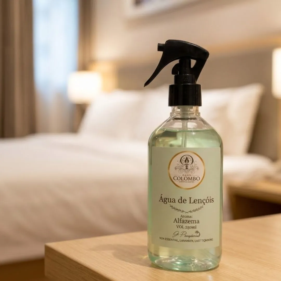 Água de Lençóis Perfumada para Tecidos Artesanal 250ml - artesanato de Casa Colombo Artesanal