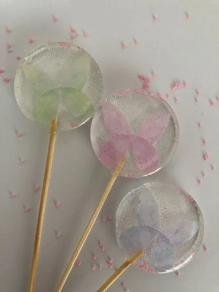 Borboleta Aquarela - artesanato feito à mão por Lollipops Cristal