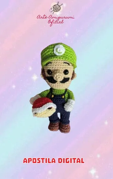 Receita Luigi e Concha Amigurumi - artesanato feito à mão por Arte Amigurumi Oficial