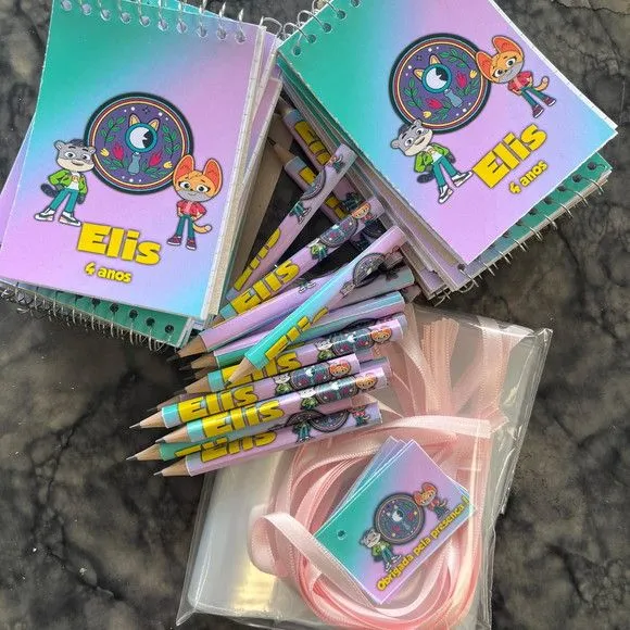 Bloquinho Misterios Animais Personalizado - feito à mão por Artmanha Lembrancinhas