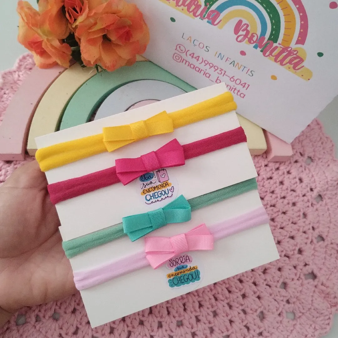 kit 4 faixinhas de bebê., tiara de bebe - foto 4