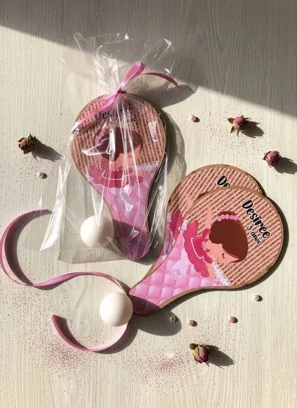 Raquete Ping Pong - Bailarina - feito à mão por Mi Papelaria Criativa