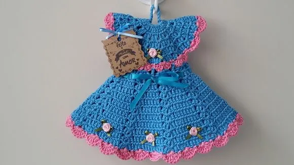 Pegador de Panelas Vestido Safira (20 cm x 15 cm )