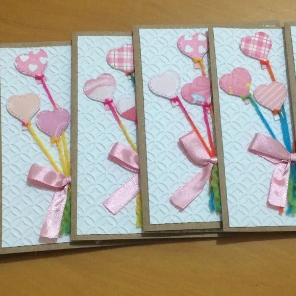 Cartões de Aniversário - Corações Azuis e Rosas - foto 2