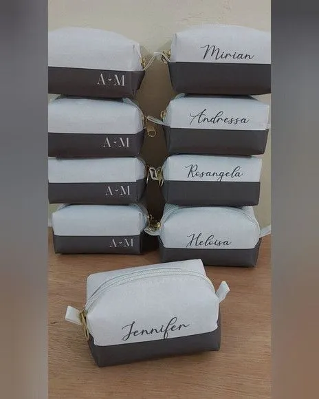 Necessaire Mini Box - Branco e Verde Musgo - foto 4
