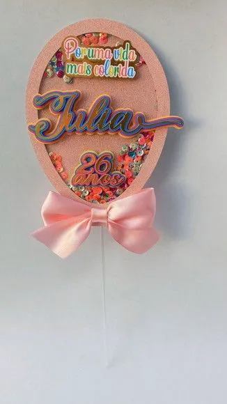 Topo de bolo balão shaker - artesanato de PAPCRIE
