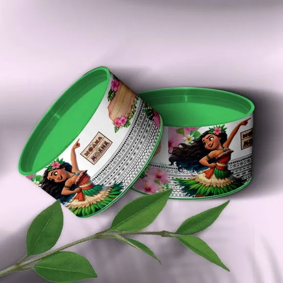 Tubo Lata - Moana Personalizada - feito à mão por Mi Papelaria Criativa