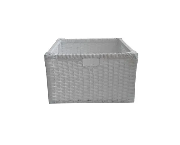Kit 4 Gavetas Vime Sintético Branco - artesanato de Mundo Urbano