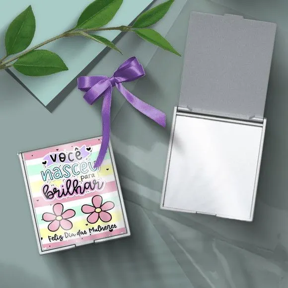 Lembrancinha Espelho - Dia das Mulheres Personalizado - feito à mão por Mi Papelaria Criativa