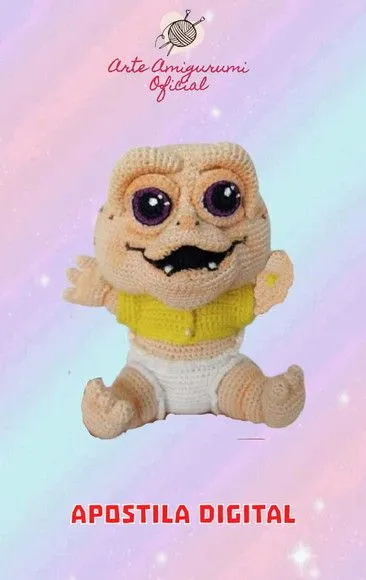 Receita Baby Sauro Amigurumi - artesanato feito à mão por Arte Amigurumi Oficial