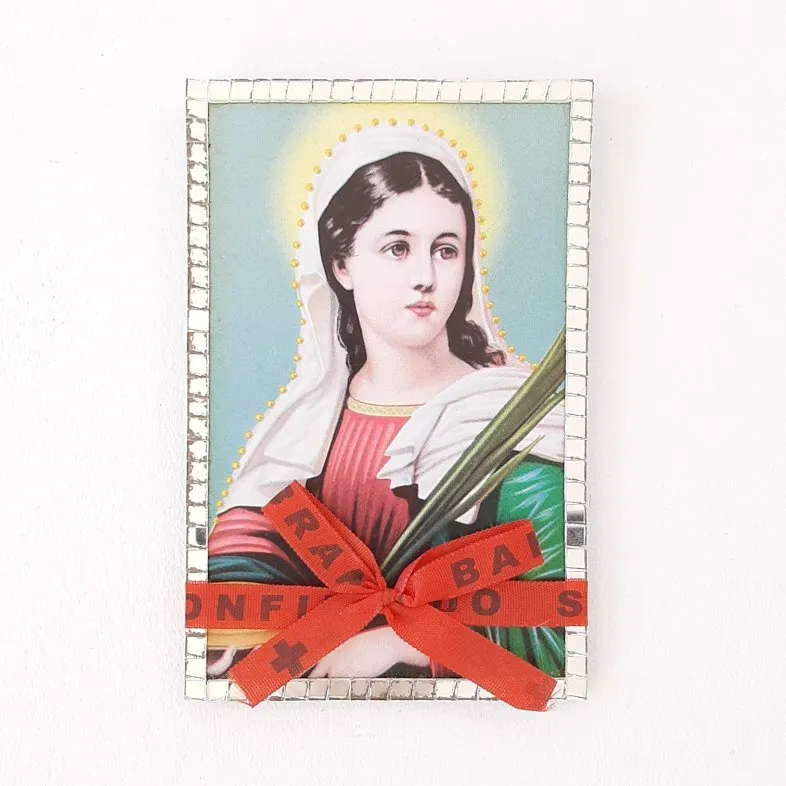 Santinha Santa Luzia - artesanato de Estudio Bananeira