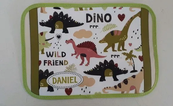 Jogo americano infantil Dinossauro - artesanato feito à mão por Innovare Studio
