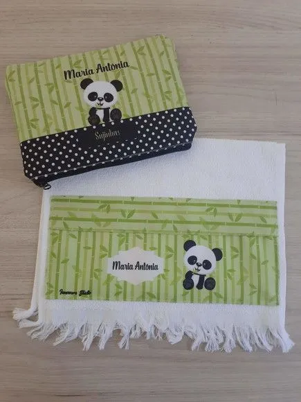 Kit Escolar - Panda - feito à mão por Innovare Studio