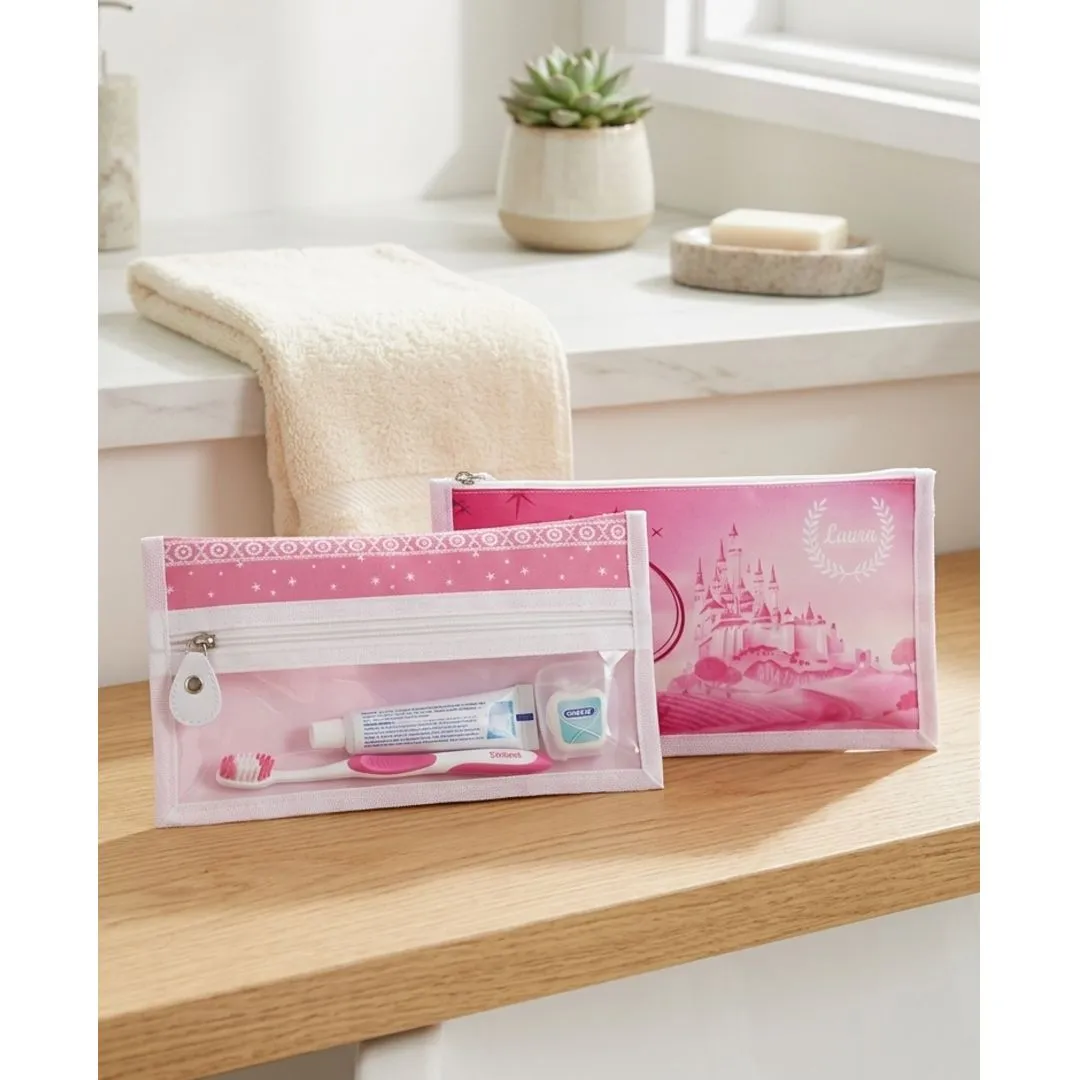 Necessaire Kit Higiene Bucal Infantil Princesa Personalizada com Nome - foto 2