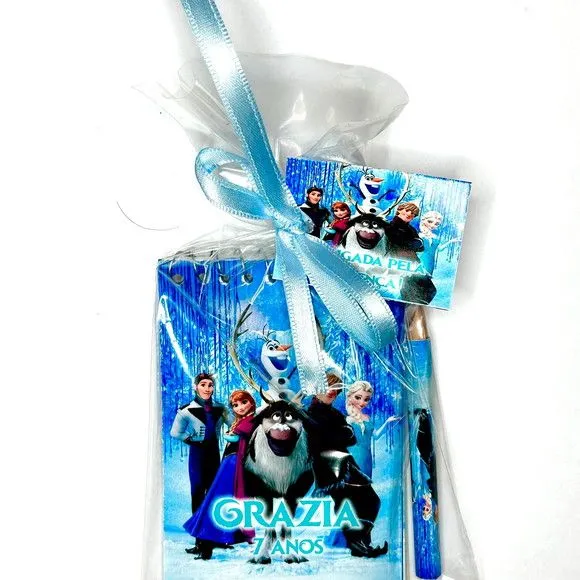 Bloquinho Frozen Personalizado - artesanato feito à mão por Mi Papelaria Criativa