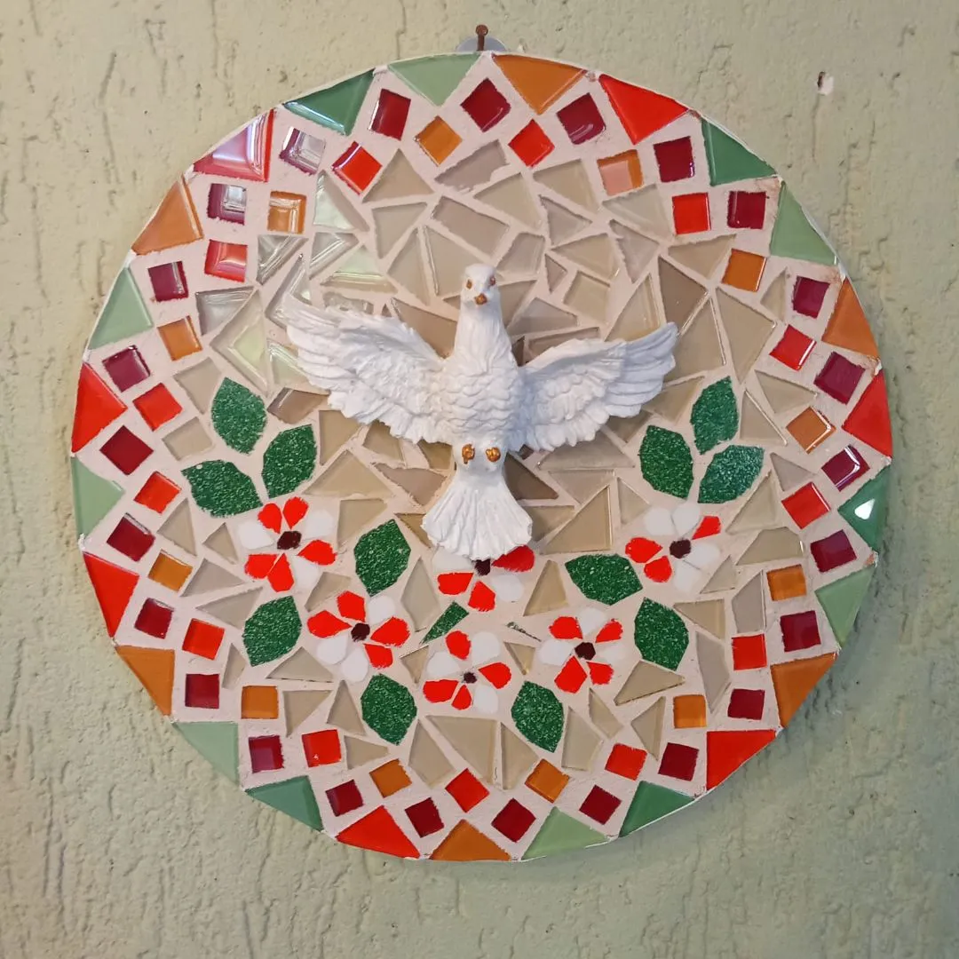 Mandala Divino Espírito Santo em Mosaico de Vidro - modelo 2 - foto 2