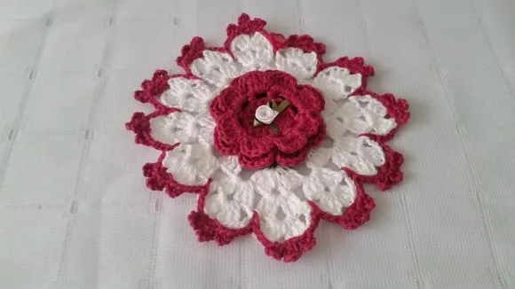 Pegador de Arm/fogão Crochê Magenta - foto 2