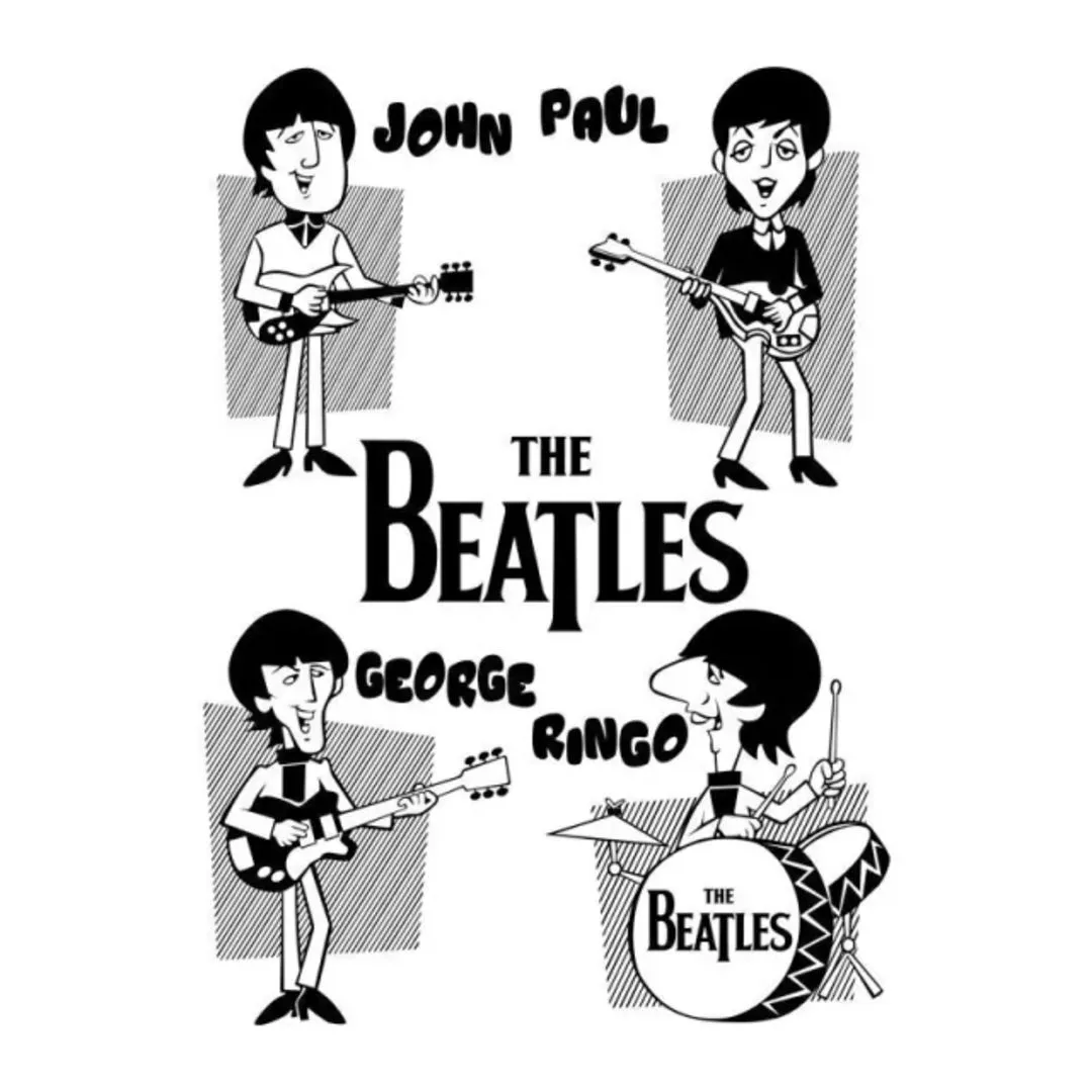 Camiseta The Beatles estampa desenho animado, estampa exclusiva tamanhos unisex - foto 5