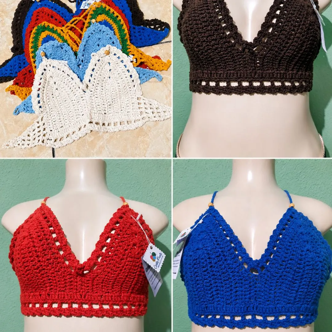 Top de crochê - artesanato feito à mão por Conta ponto croche