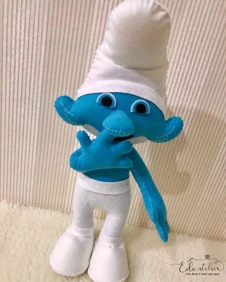 Smurf em Feltro 35cm