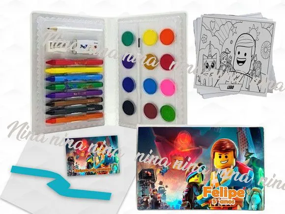 Estojo de Pintura Lego Personalizado - artesanato feito à mão por creativitybynina