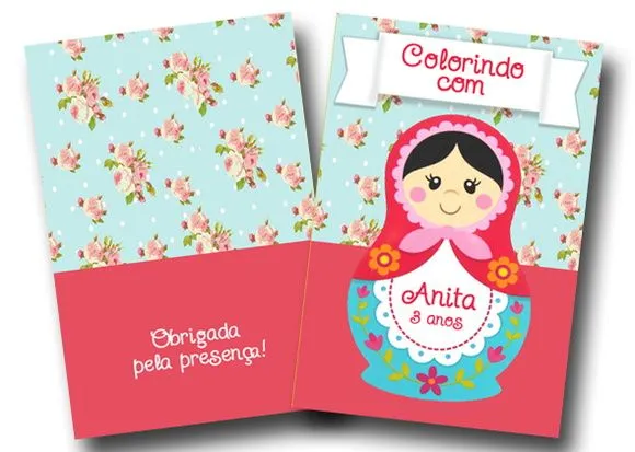 Revista colorir matrioska