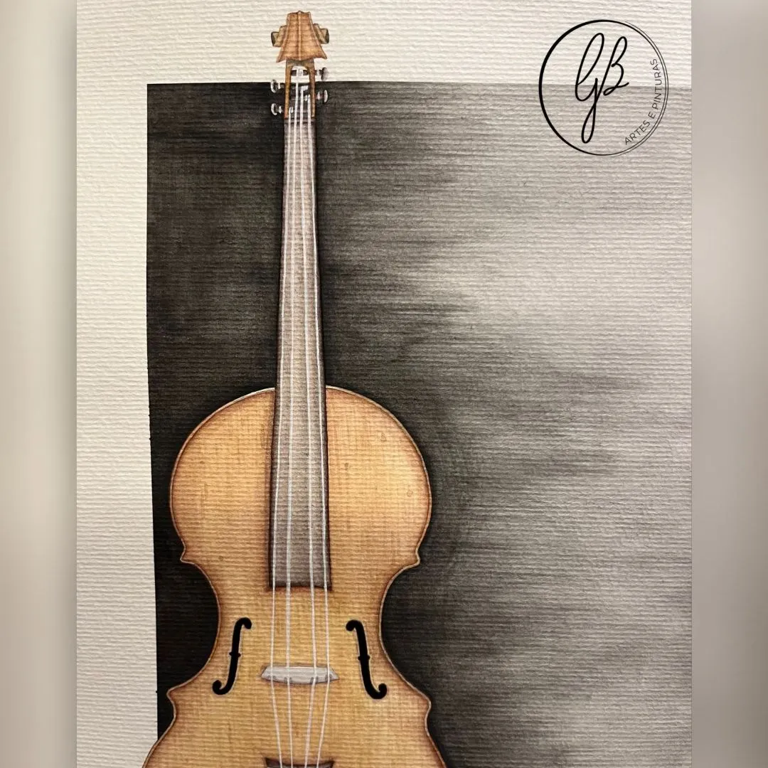 Melodia em Aquarela – Violino | Arte para Decoração - foto 2