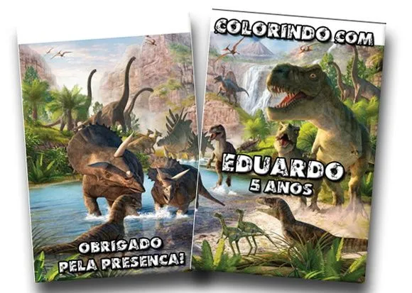 Revista colorir Dinossauro 14x10 - artesanato de PAPCRIE