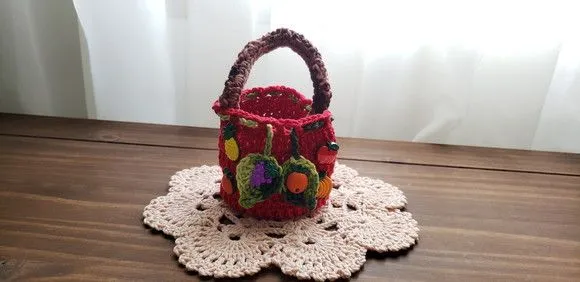 Capa de Crochê para Frutas - Vermelho - foto 2