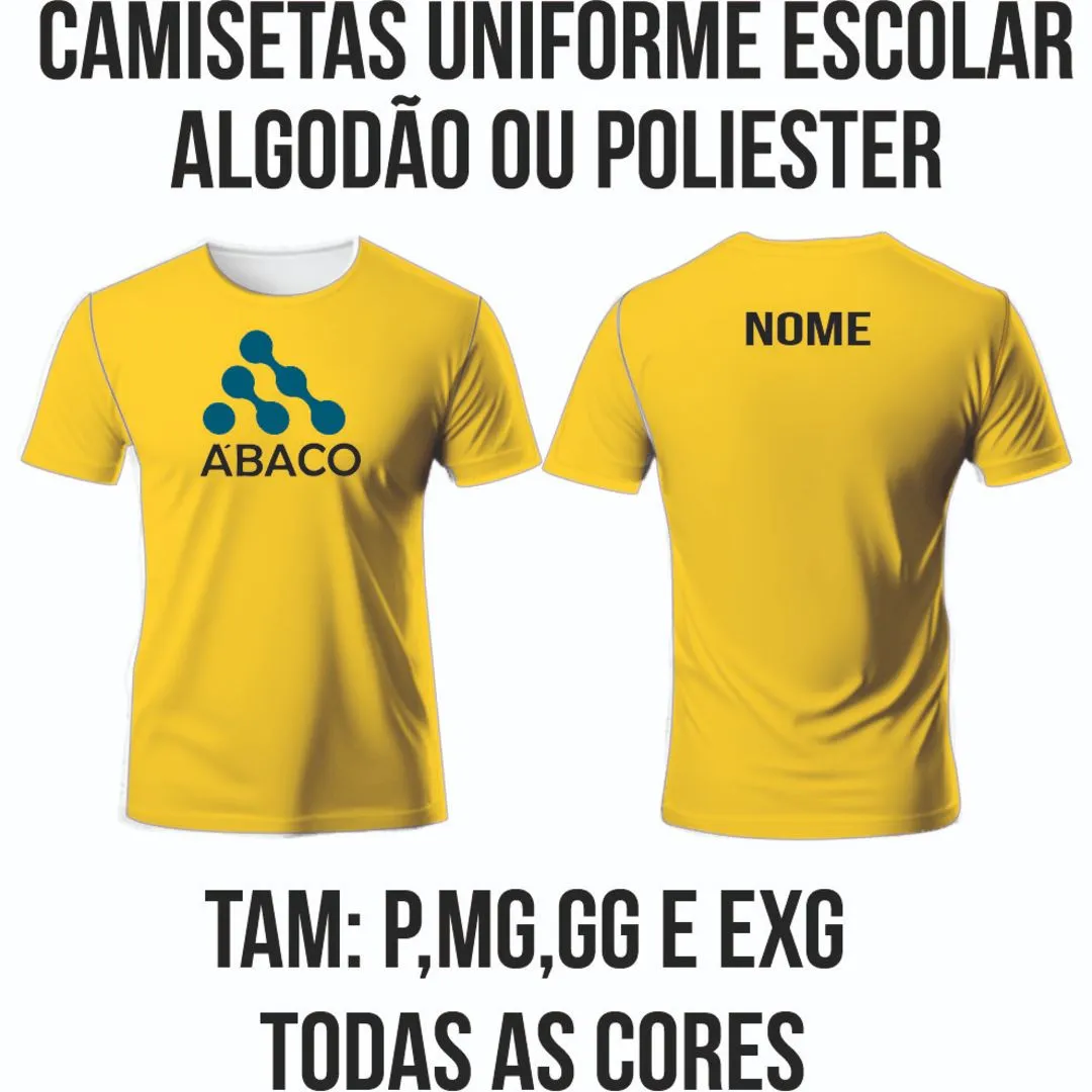 Camisetas para Uniformes de Algodão Ou Poliestes Personalizadas com o Logo da Instituição - foto 3