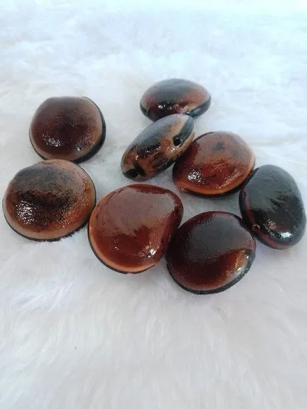 50 Sementes de Olho de Boi Natural com Furo e Verniz Mucuna - foto 3