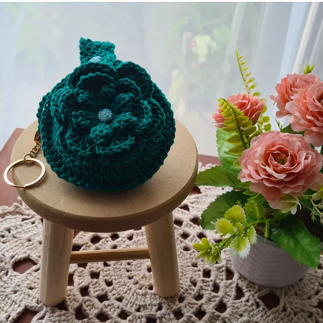 Case em Crochê para Fone de Ouvidos Verde Hera - foto 4