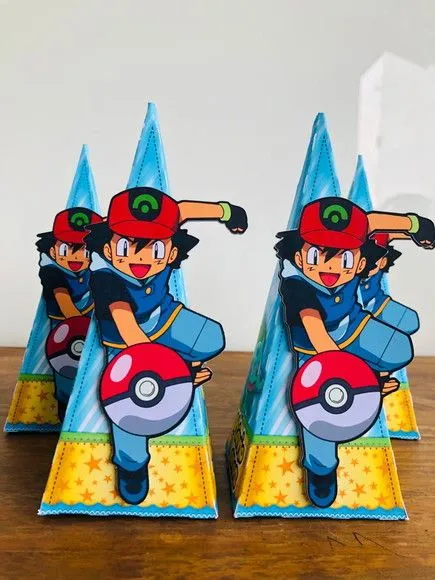 Caixa Cone Pokemon - artesanato de Fina Essência Papelaria Personalizada